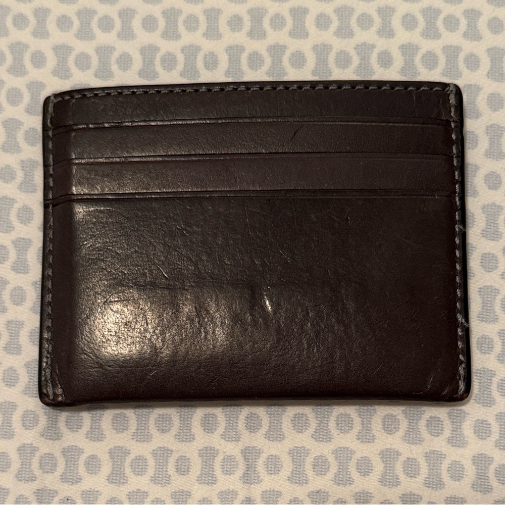 Coach Dark Brown Leather Card Holder - Picture 2 of 12
